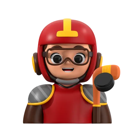 Ice Hockey Player  3D Icon