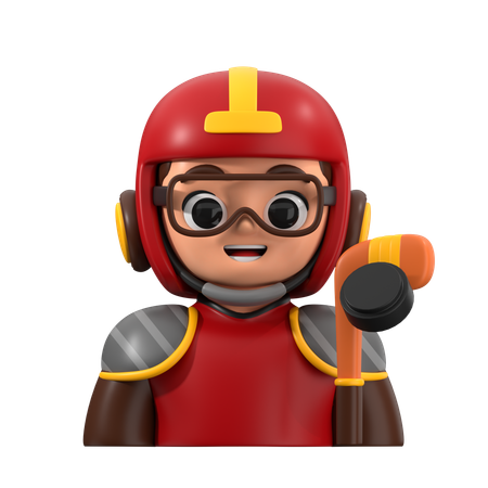 Ice Hockey Player  3D Icon
