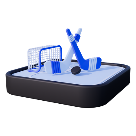 Ice Hockey Sports  3D Icon