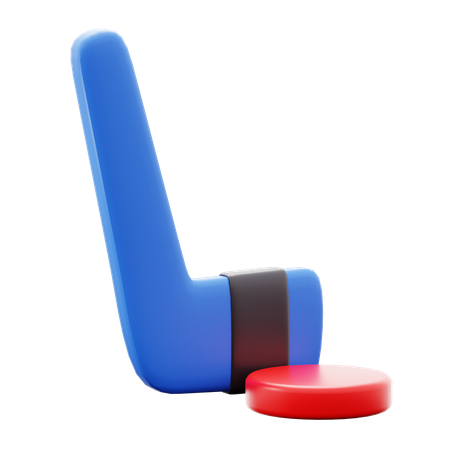 Ice Hockey Stick  3D Icon