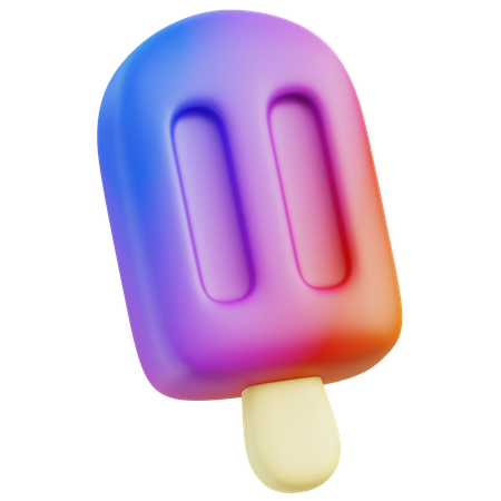 Ice Lolly rainbow  3D Icon