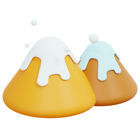 Ice Mountain  3D Icon