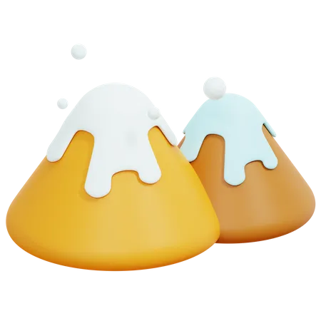 Ice Mountain  3D Icon