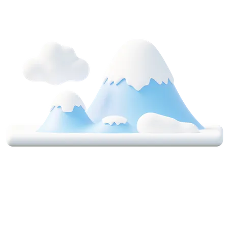 Ice Mountain 3D Icon