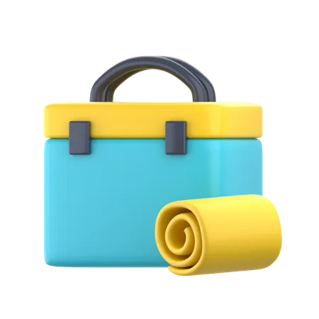 Ice Pack and Towel  3D Icon