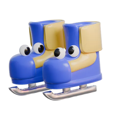 Ice Skate 3 D Travel And Vacation Icon 3D Icon