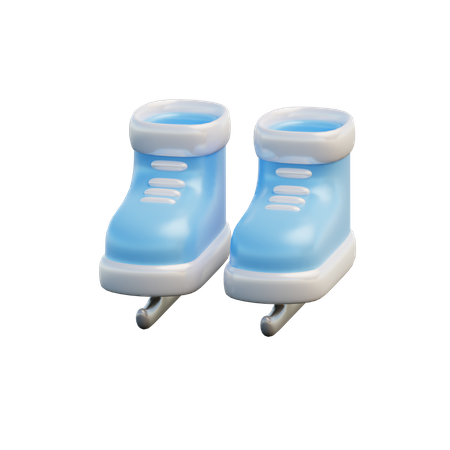 Ice Skate Shoes  3D Illustration