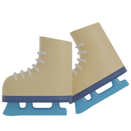 Ice Skate Shoes  3D Illustration