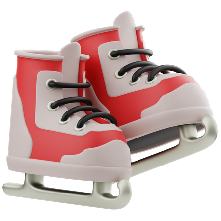 Ice Skates  3D Icon