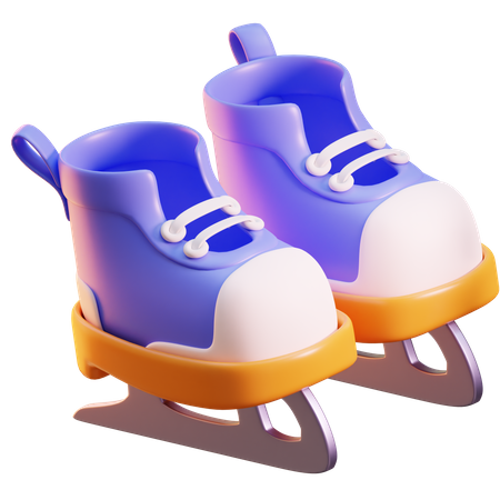 Ice Skates  3D Icon