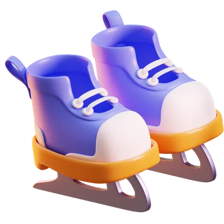 Ice Skates  3D Icon