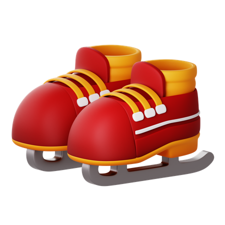 Ice Skates  3D Icon