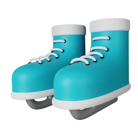 Ice Skates  3D Icon