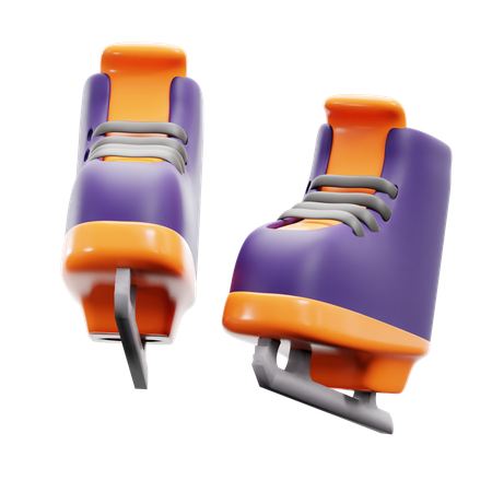 Ice Skates  3D Icon