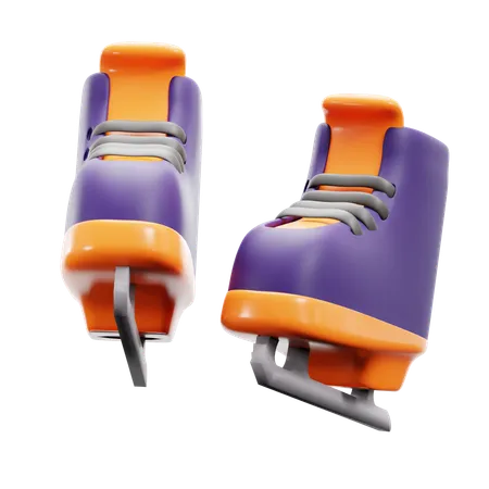 Ice Skates  3D Icon