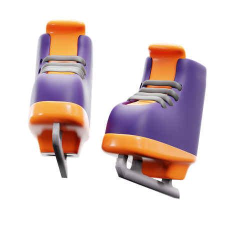 Ice Skates  3D Icon