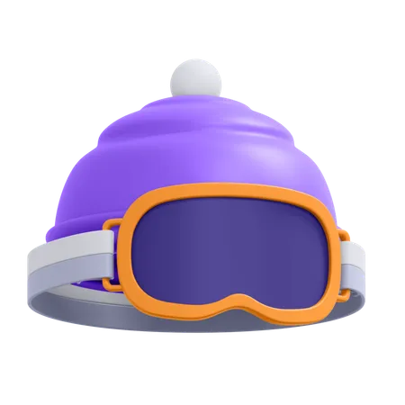 An Icon Of Ice Skating Goggles 3D Icon