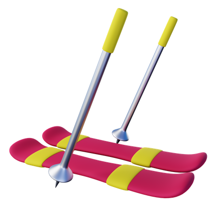 Ice Ski  3D Icon