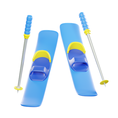 ICE SKIING  3D Icon