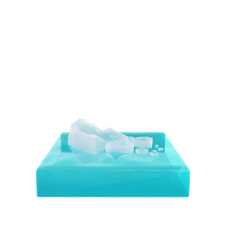 Derretimento do iceberg  3D Icon