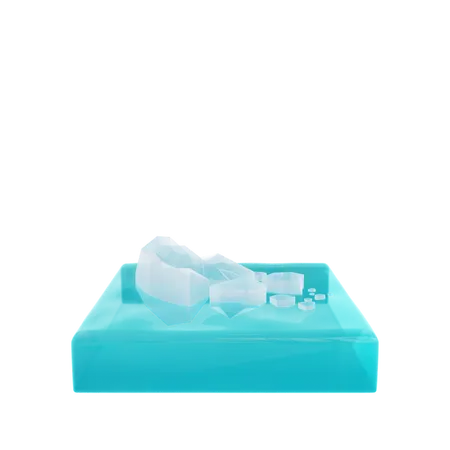 Derretimento do iceberg  3D Icon