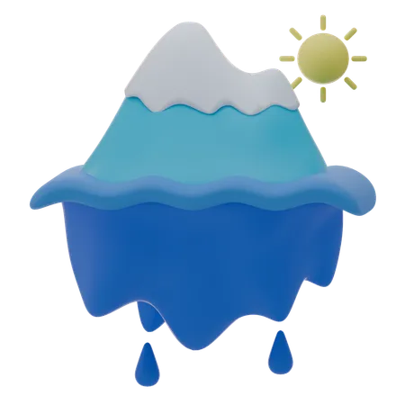 Iceberg derritiéndose  3D Icon