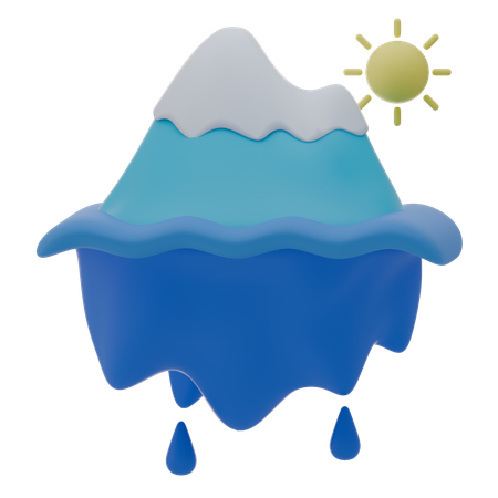 Iceberg Melting  3D Icon