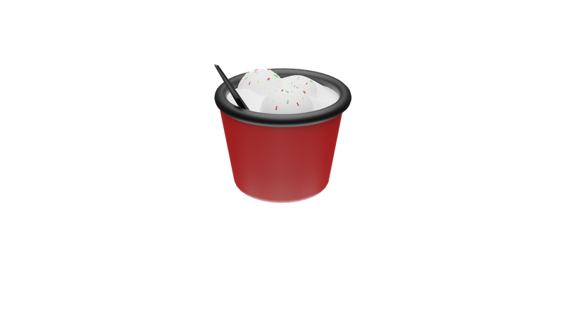 Icecream Cup  3D Icon