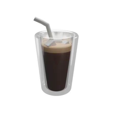 Iced Coffee  3D Illustration