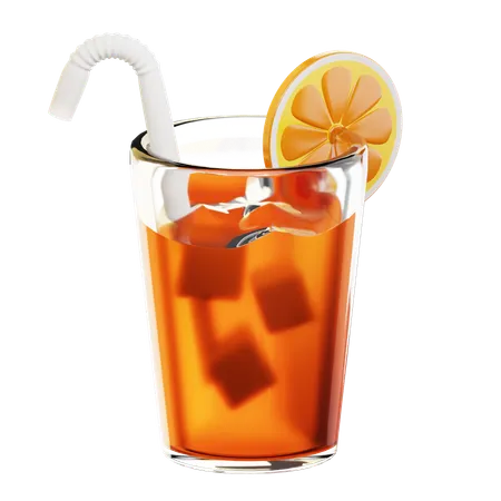 3 D Icon Summer Iced Tea Isolated On Transparent Background 3 D Illustration High Resolution 3D Icon