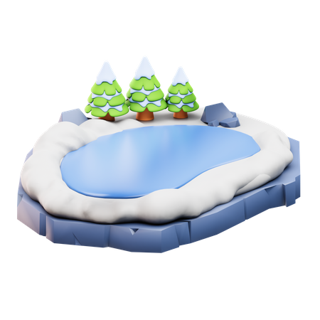 Lac glacé  3D Icon