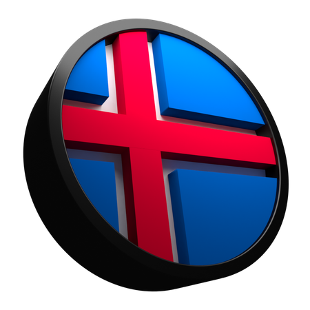 Iceland Flag  3D Icon