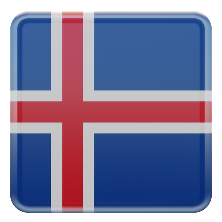 Iceland Flag  3D Icon