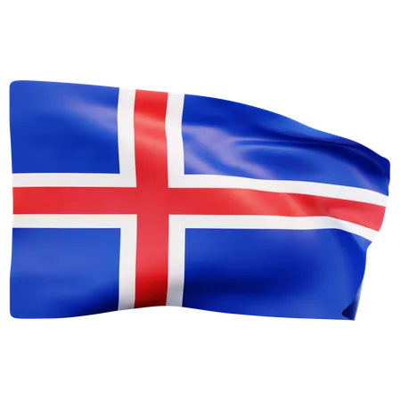 Iceland Flag  3D Icon