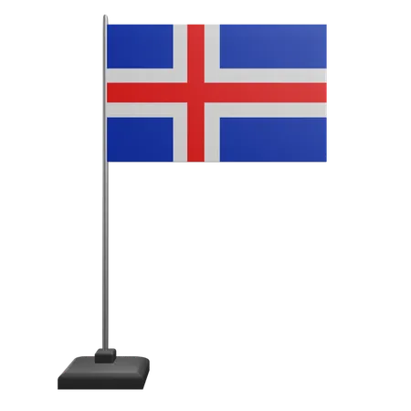 Iceland Flag  3D Icon