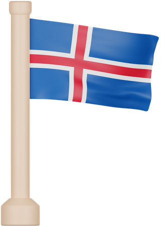 Iceland Flag  3D Icon