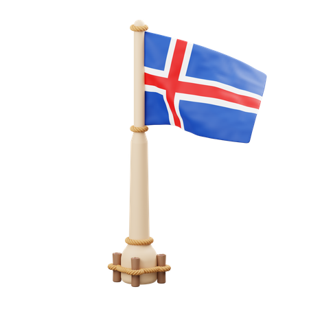 Iceland Flag 3D Icon