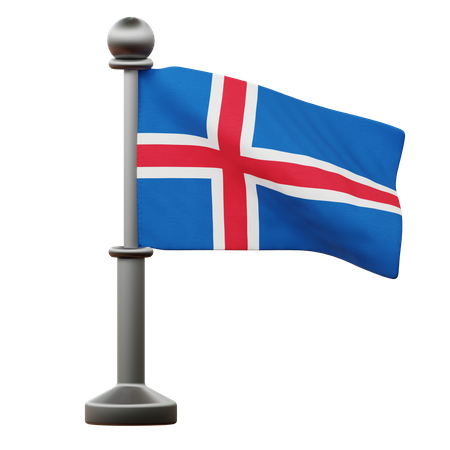 Iceland Flag  3D Icon