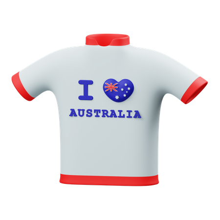 Ich liebe Australien-Trikot  3D Illustration