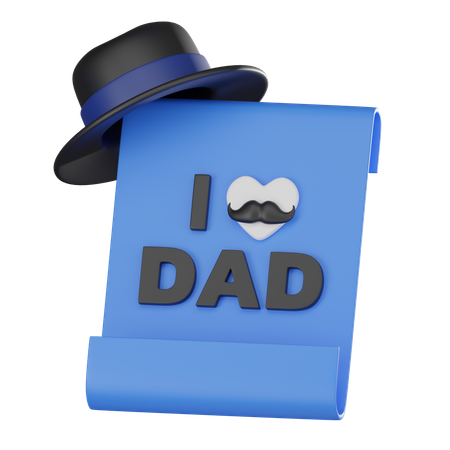 Ich liebe meinen Vater  3D Icon