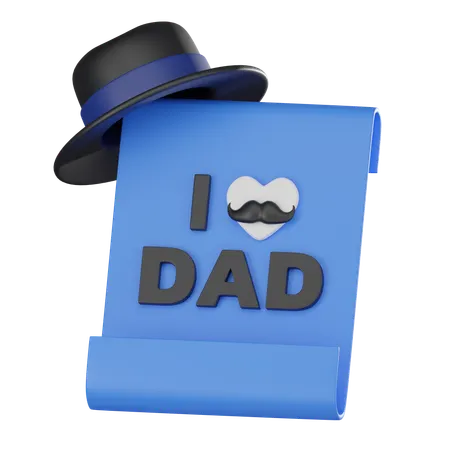 Ich liebe meinen Vater  3D Icon