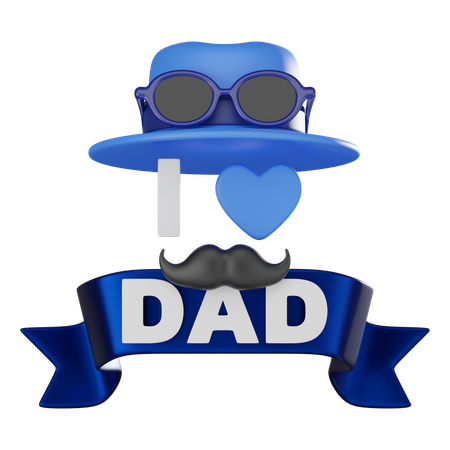 Ich liebe meinen Vater  3D Icon