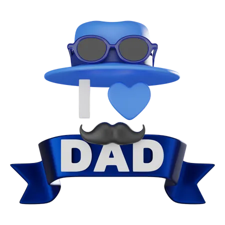 Ich liebe meinen Vater  3D Icon