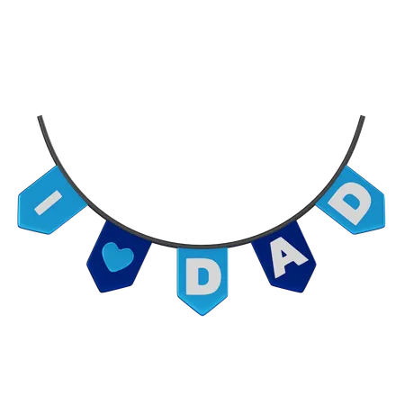 Ich liebe Papa-Girlanden  3D Icon