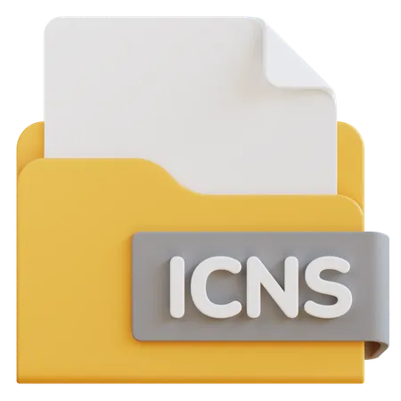 3 D Icns File Extension Folder 3D Icon