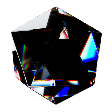 Forma abstracta de esfera ico  3D Icon