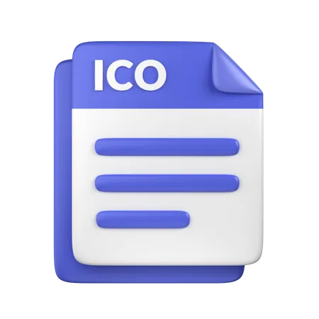 3 D ICO File Icon 3D Icon