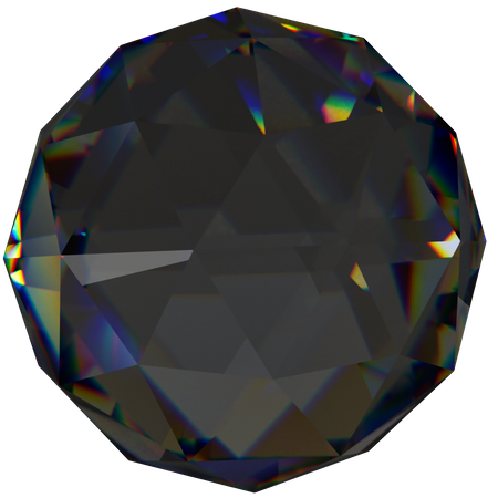 Ico sphère sombre  3D Icon