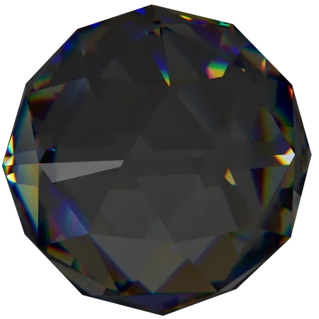 Ico Sphere Dark  3D Icon