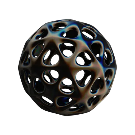 Ico Sphere Wireframe  3D Icon